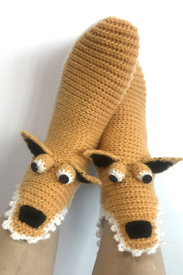 Creative Squirrel Knitted Socks