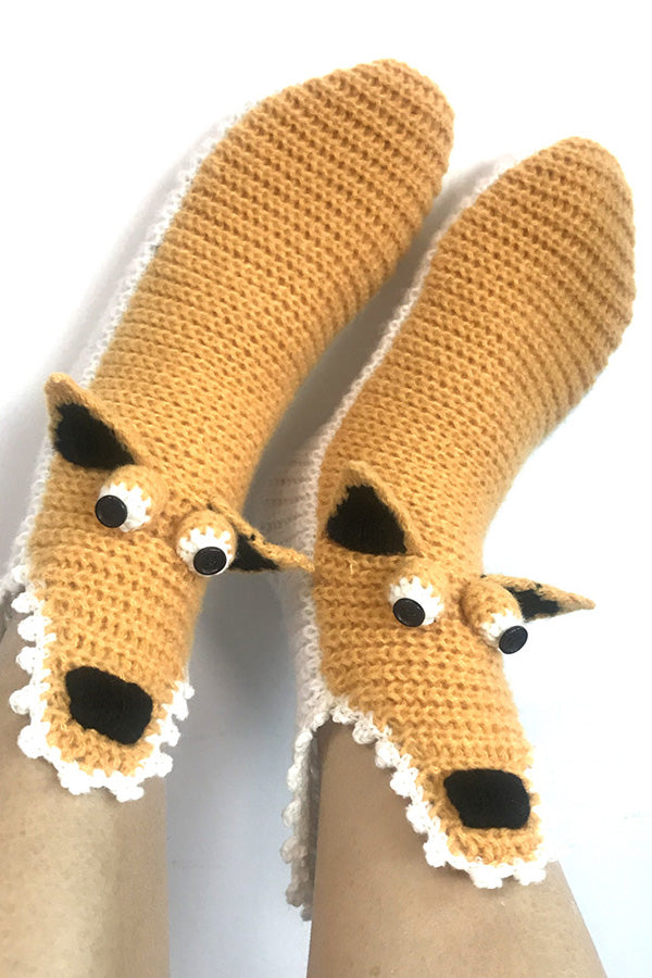 Creative Squirrel Knitted Socks