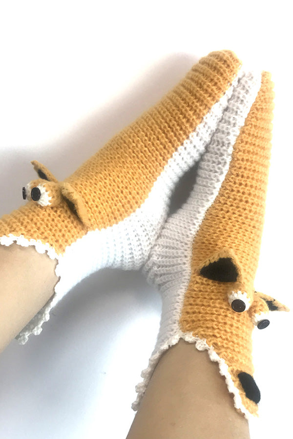 Creative Squirrel Knitted Socks