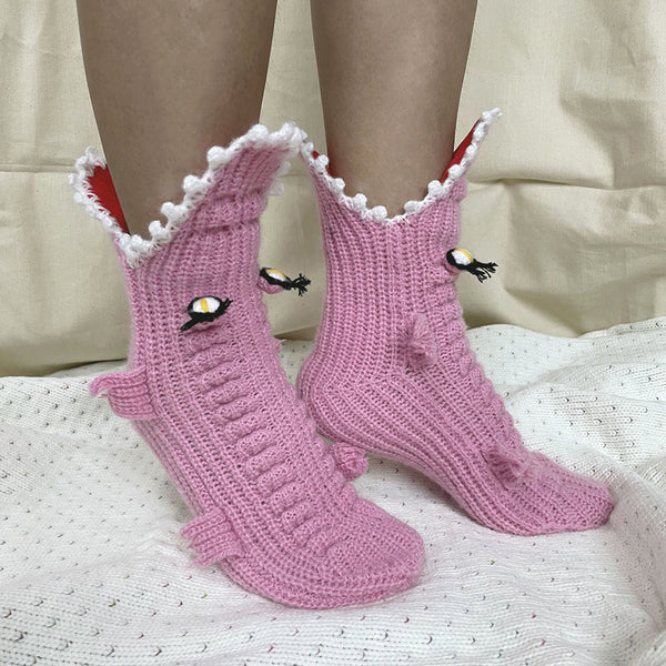 Creative Crocodile Knit Socks