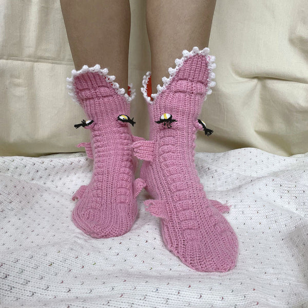 Creative Crocodile Knit Socks