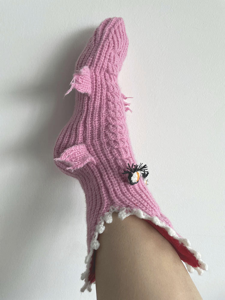 Creative Crocodile Knit Socks