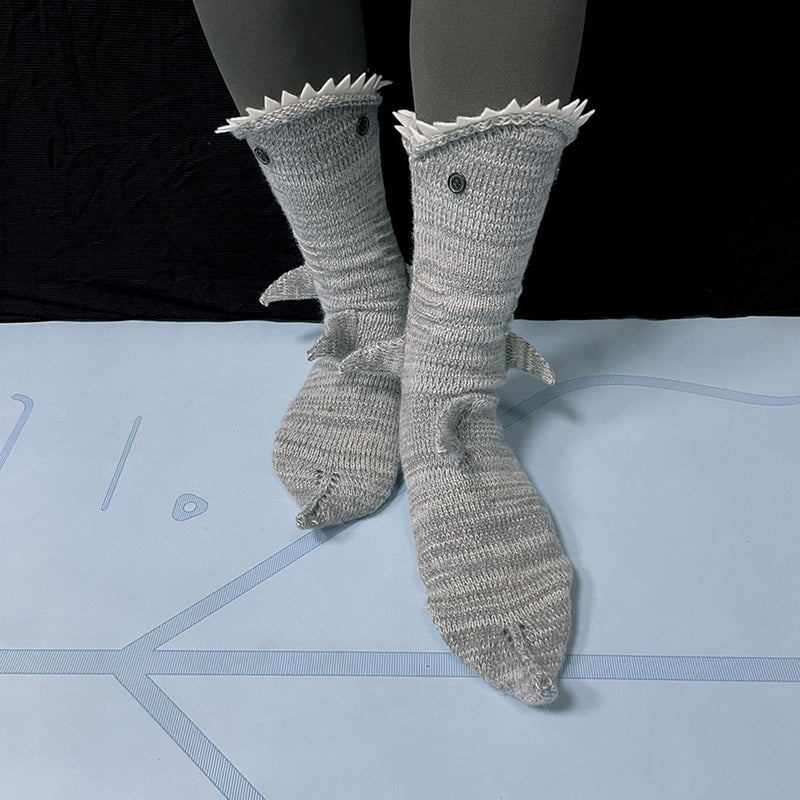 Shark Knit Floor Socks