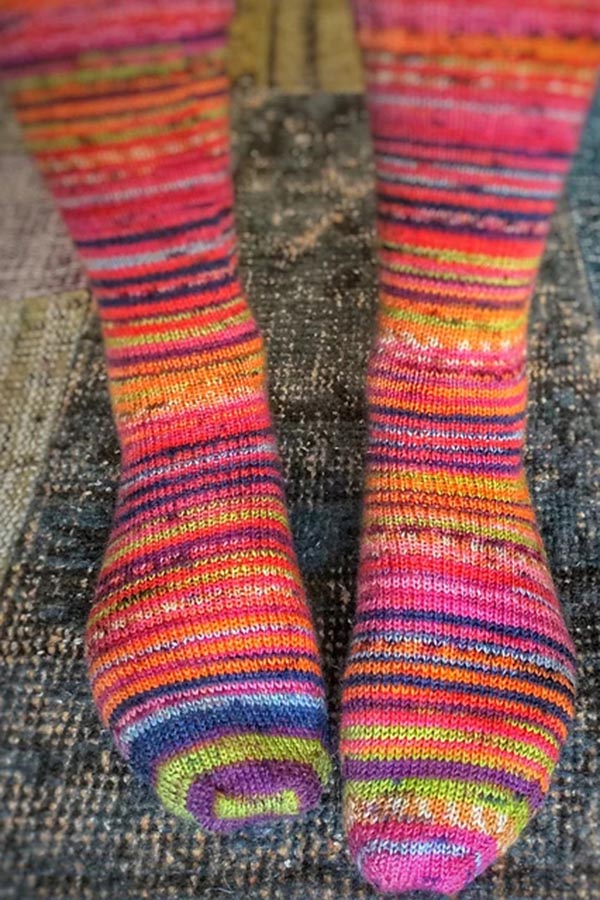 Rainbow Striped Thermal Socks