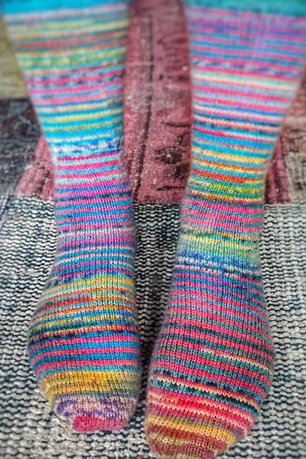 Rainbow Striped Thermal Socks