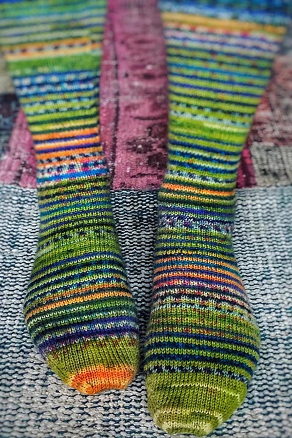 Rainbow Striped Thermal Socks