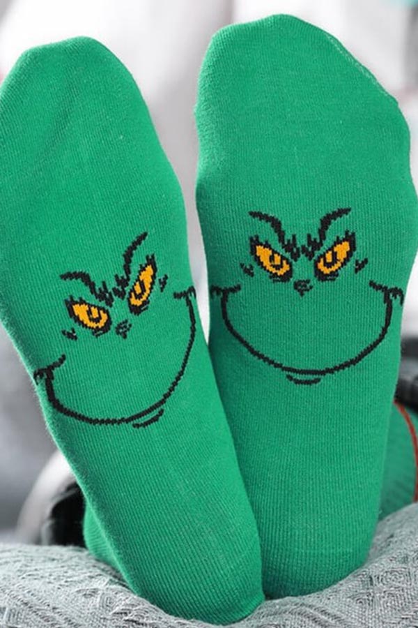 Christmas Grinch Socks