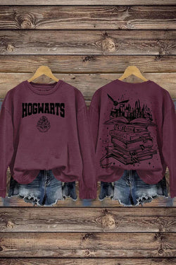 Retro Wizard Castle Book Casual Sweatshirt