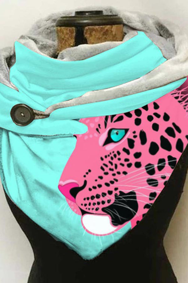 Animal Print Thermal Scarf