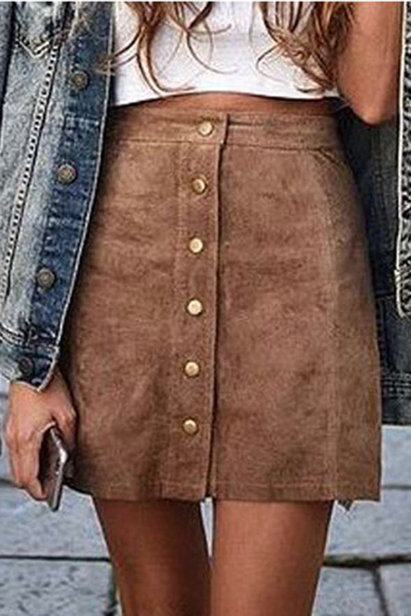 Retro Fashion Versatile Autumn and Winter Skirt