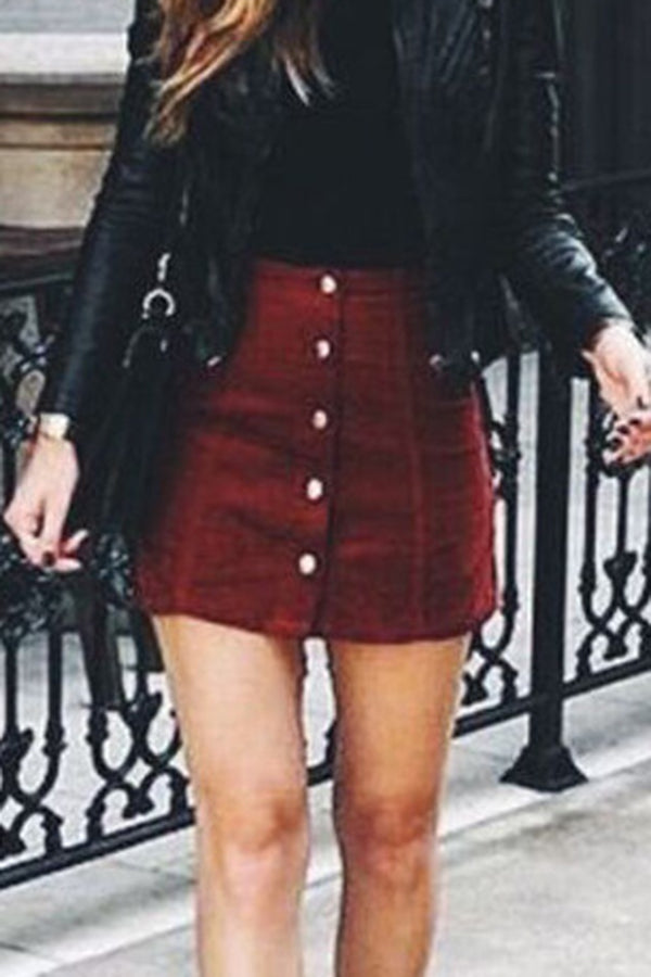 Retro Fashion Versatile Autumn and Winter Skirt