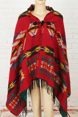 Hooded Cape Shawl Bohemian Ethnic Style