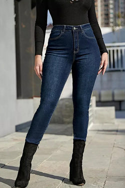 High Waist Skinny Denim Pencil Pants