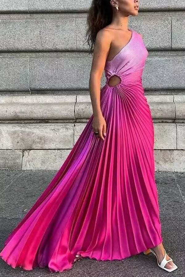 Festival or Party Pleated Ombre Dress