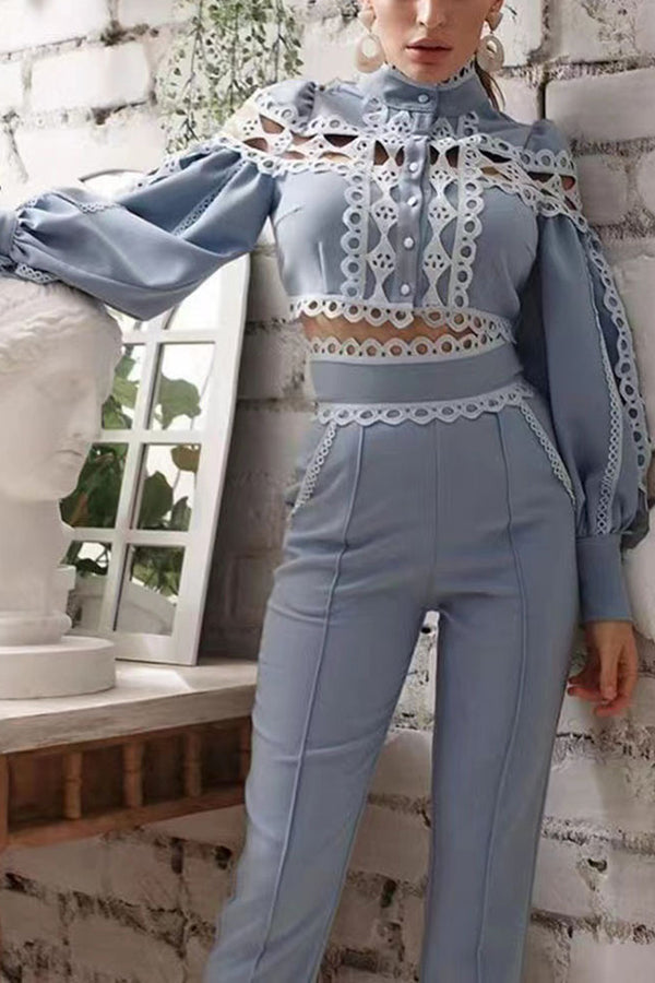 Sexy Slim Fit Luxury Lace Jumpsuit Suit