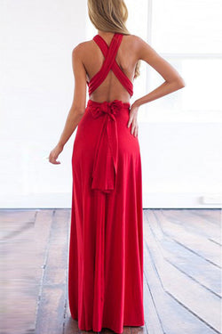 Multi-wear Backless Bandage Dress Maxi Dress