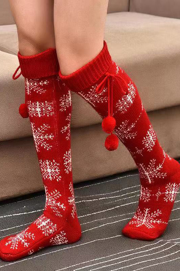 Christmas Calf Socks Knitted Pile Socks