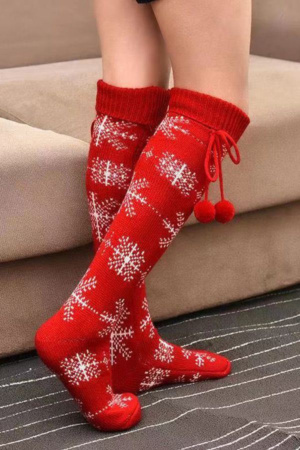 Christmas Calf Socks Knitted Pile Socks