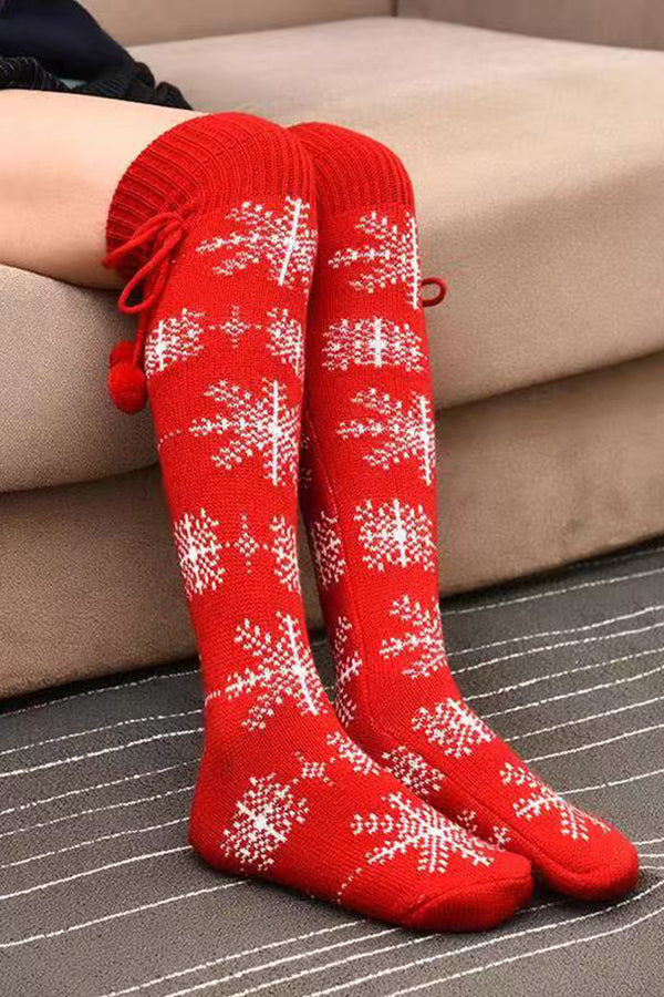 Christmas Calf Socks Knitted Pile Socks