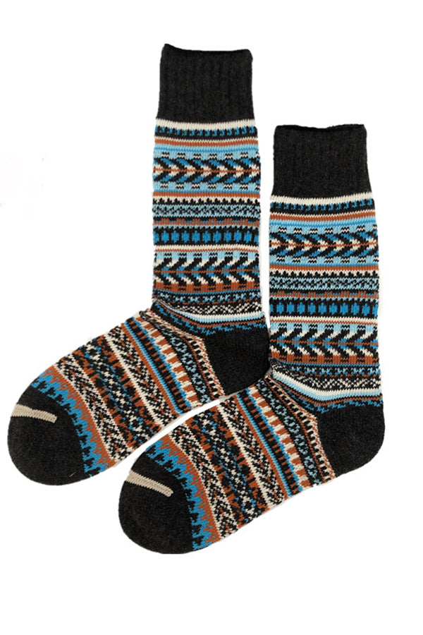 Thick-Line High-Top Casual Cotton Socks