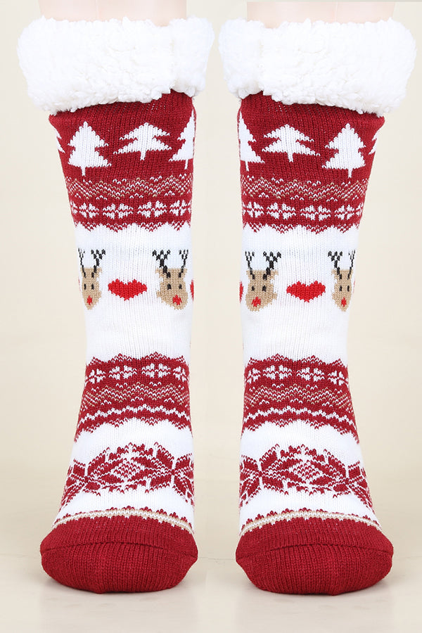 Christmas Thickened Snow Home Floor Socks