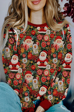 Festive Christmas Themed Printed Sweatshirt