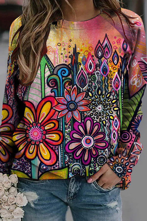 Colorful and Fun Printed Sweatshirt