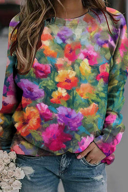 Colorful and Fun Printed Sweatshirt