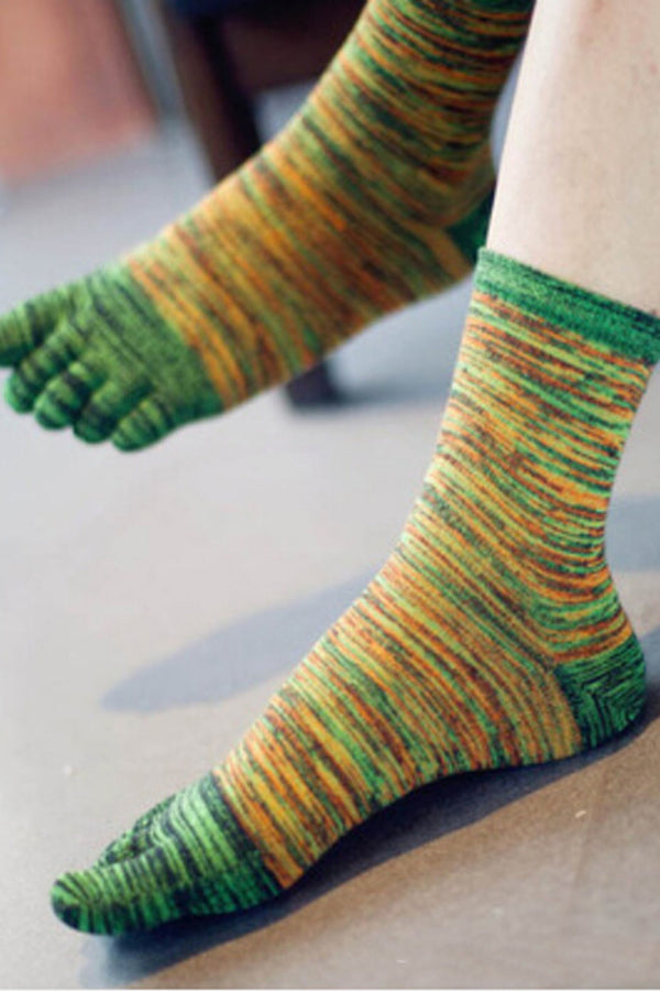 Autumn and Winter Five-Toe Cotton Long Socks