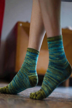 Autumn and Winter Five-Toe Cotton Long Socks