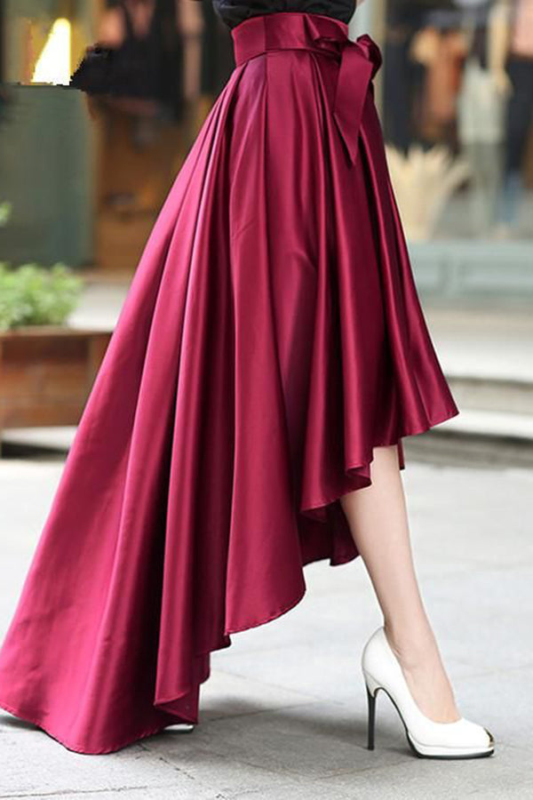 Gorgeous Bow Tailed Irregular Skirt