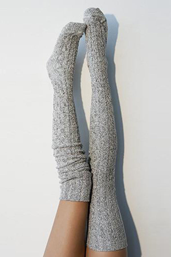 Wool Knitted Over-the-Knee Stacked Socks