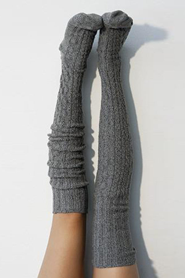 Wool Knitted Over-the-Knee Stacked Socks