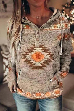 Women's Ethnic Leopard Print Sweatshirt