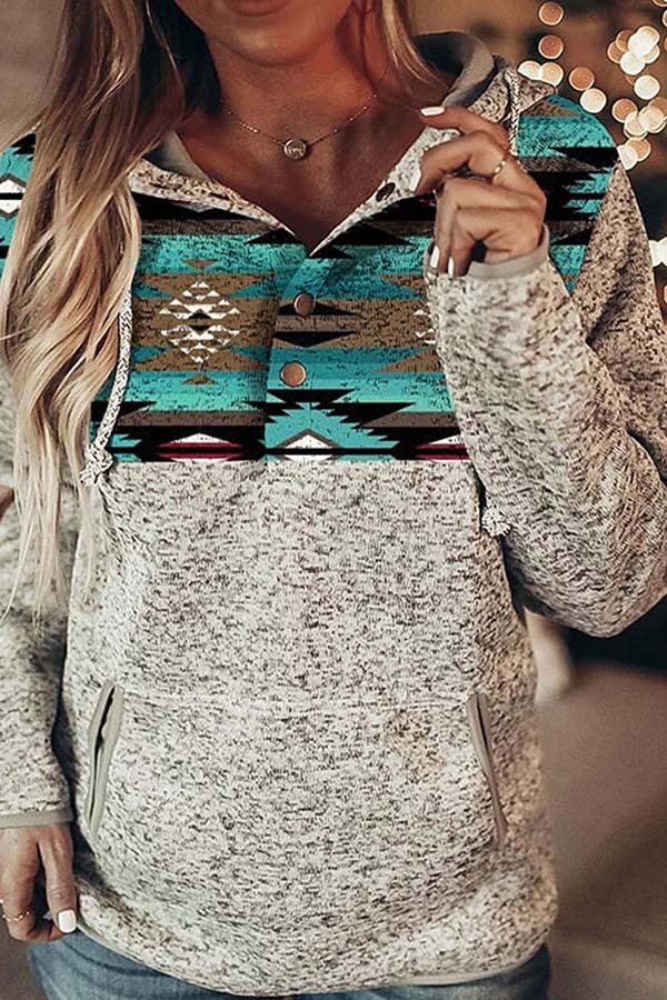 Women's Ethnic Leopard Print Sweatshirt