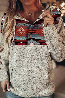 Women's Ethnic Leopard Print Sweatshirt