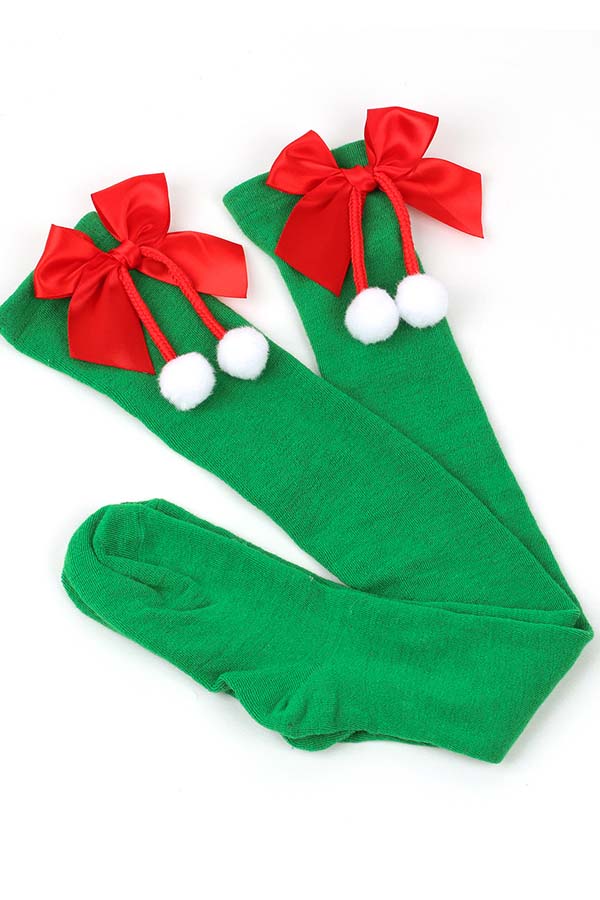 Bow Christmas Socks Ball Socks