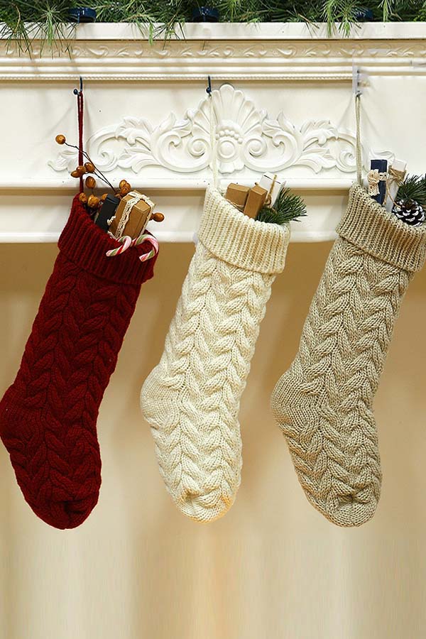 Knitted Yarn Christmas Gift Candy Socks