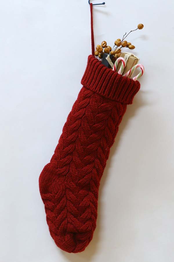 Knitted Yarn Christmas Gift Candy Socks