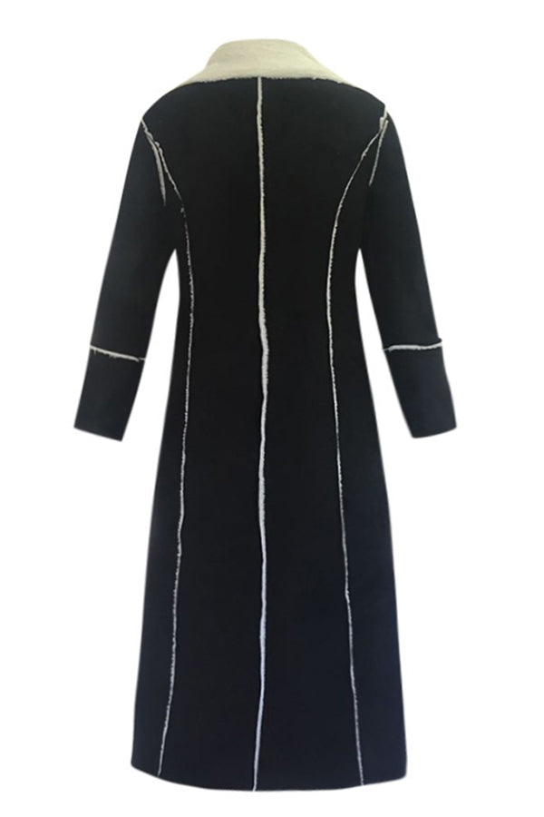 Long Cardigan Black Warm Jacket