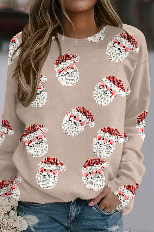 Santa Claus Print Sweatshirt