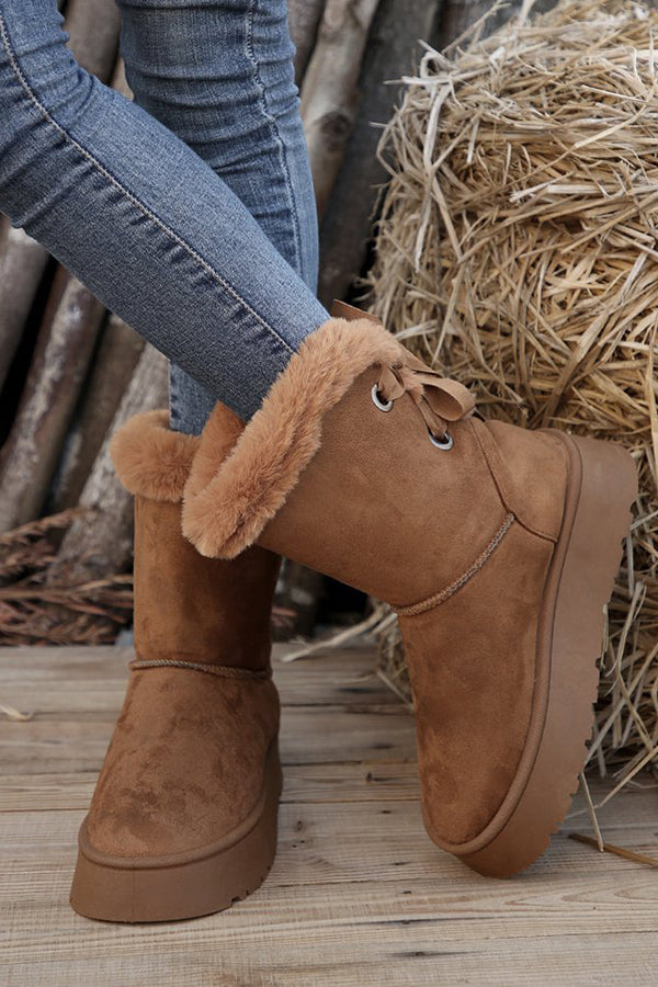 Fashionable Warm Suede Snow Boots