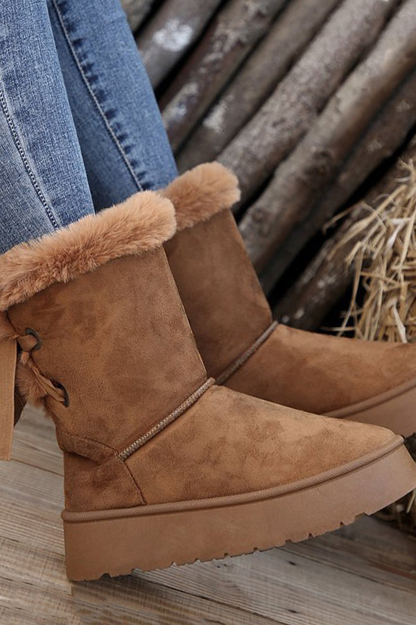 Fashionable Warm Suede Snow Boots