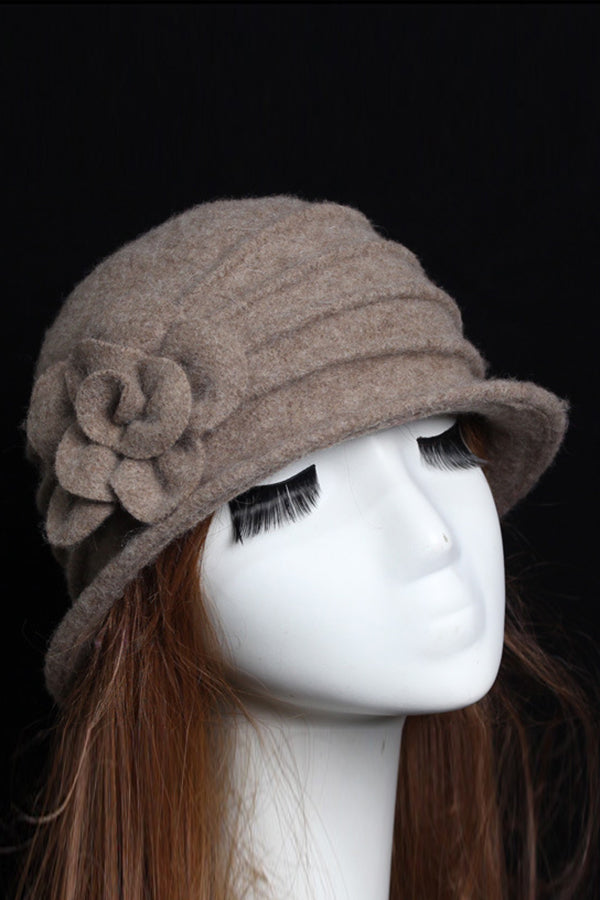 Elegant Wool Basin Hat for Autumn and Winter