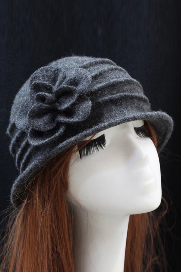 Elegant Wool Basin Hat for Autumn and Winter