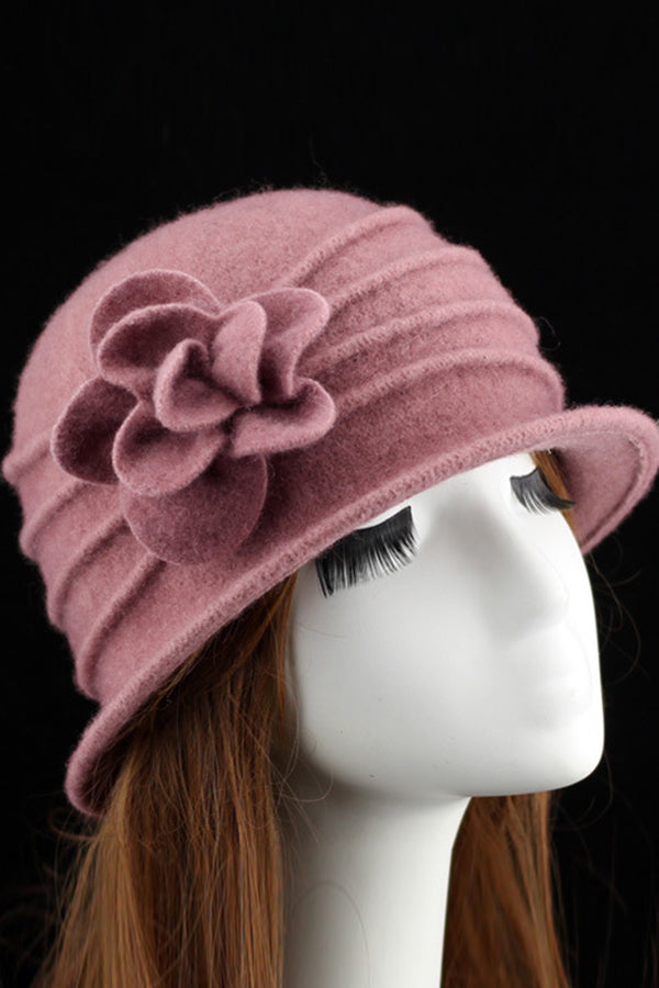 Elegant Wool Basin Hat for Autumn and Winter