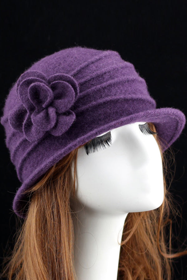 Elegant Wool Basin Hat for Autumn and Winter