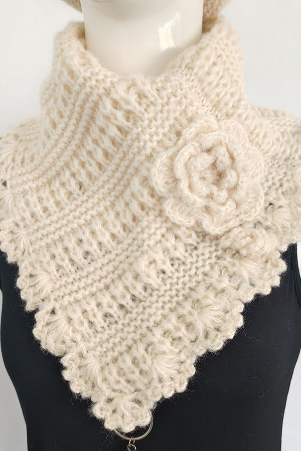 Wool Handmade Crocheted Knitted Scarf