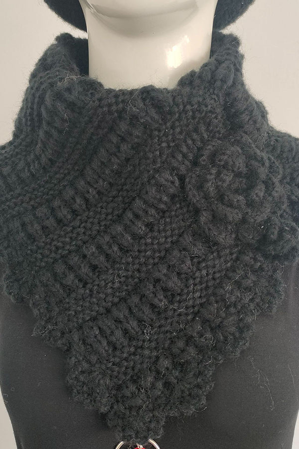 Wool Handmade Crocheted Knitted Scarf