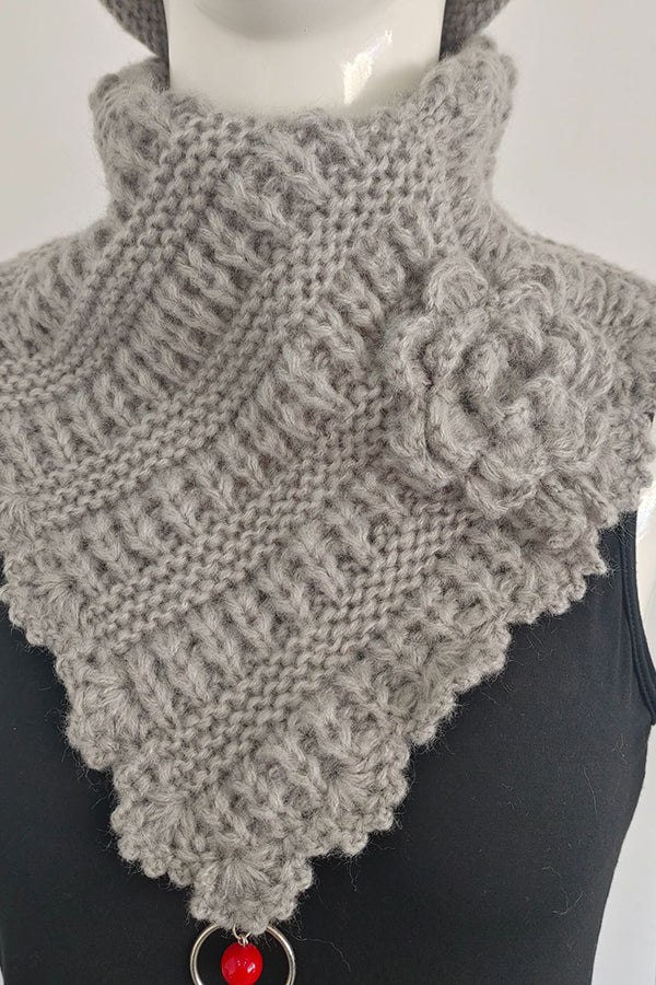 Wool Handmade Crocheted Knitted Scarf